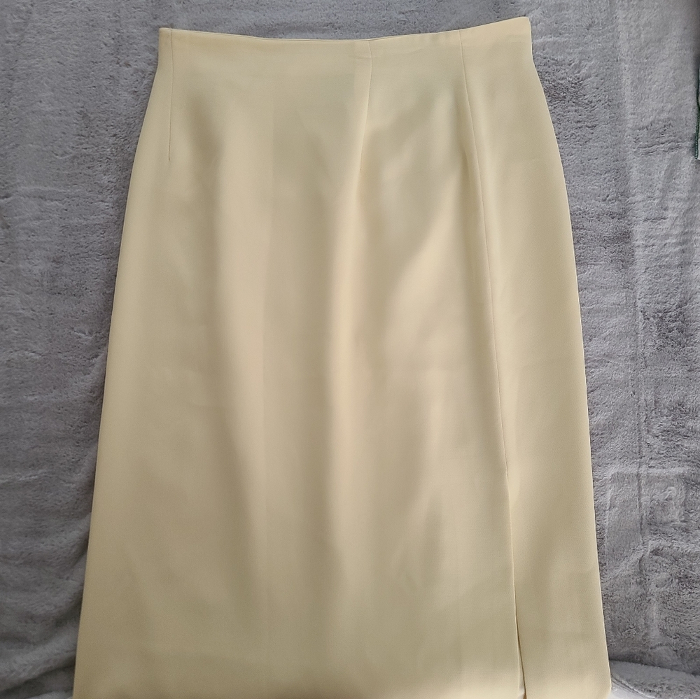 Vintage Rena Rowan Butter Yellow Pencil Skirt